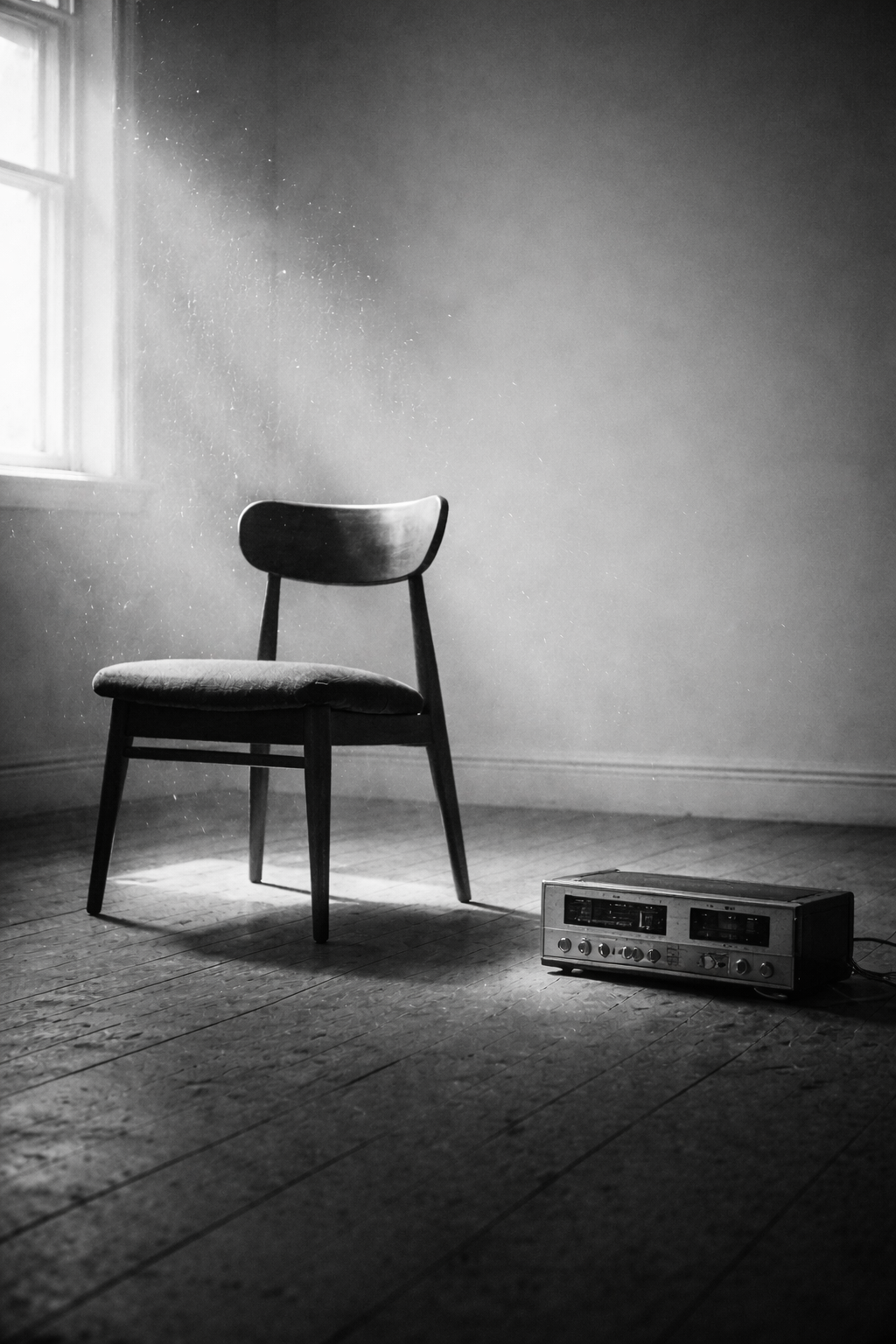 空白磁带展示图：一卷未被书写的旧时光。。按下录音键，在杂音中听见留白。