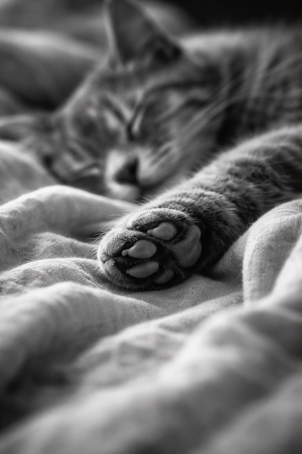 Allow yourself to curl like a cat. — Cat's Belly. Curl up, a lazy cat wrapped in body heat.