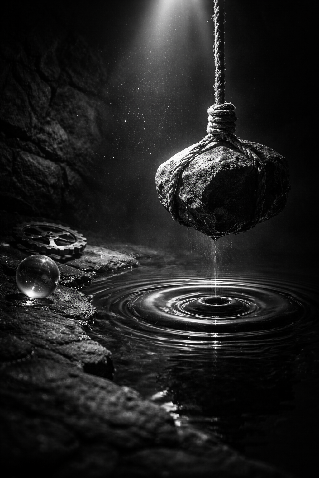 深井展示图：潜入意识的冷泉。。潜入意识的深处，在静谧中挖掘逻辑的泉眼。